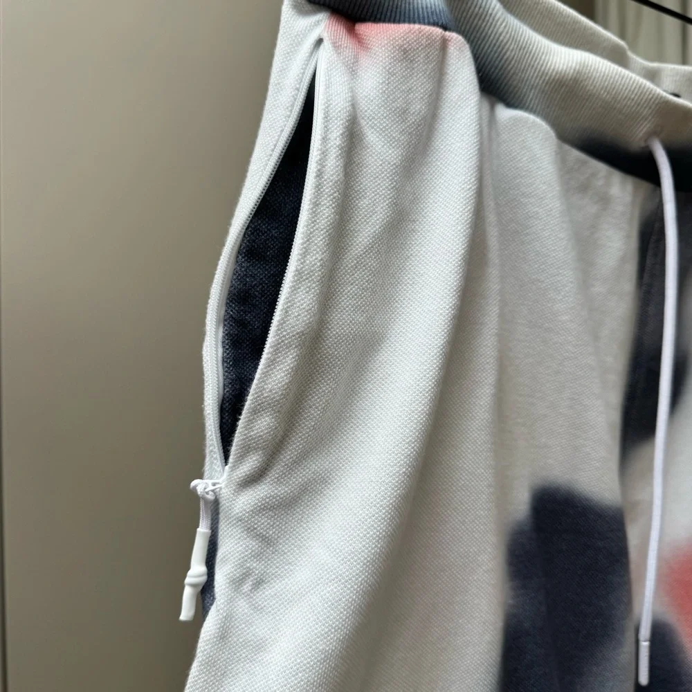 Zanerobe Gray and White Tie-Dye Shorts